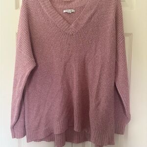 American Eagle Outfitters Dusty Pink V-Neck Sweater